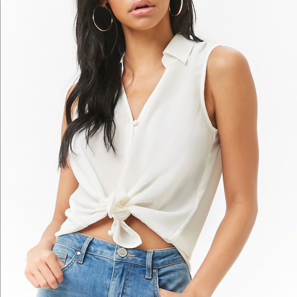 Sleeveless high low shirt